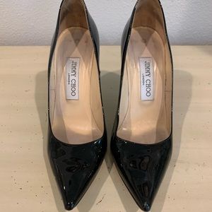 Jimmy Choo black leather pumps size 36.5
